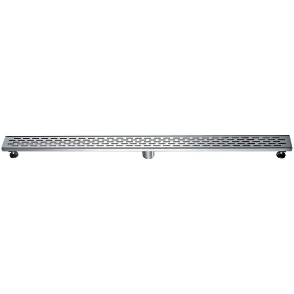 Alfi Brand 47" Stainless Steel Linear Shower Drain with Groove Holes ABLD47C-BSS